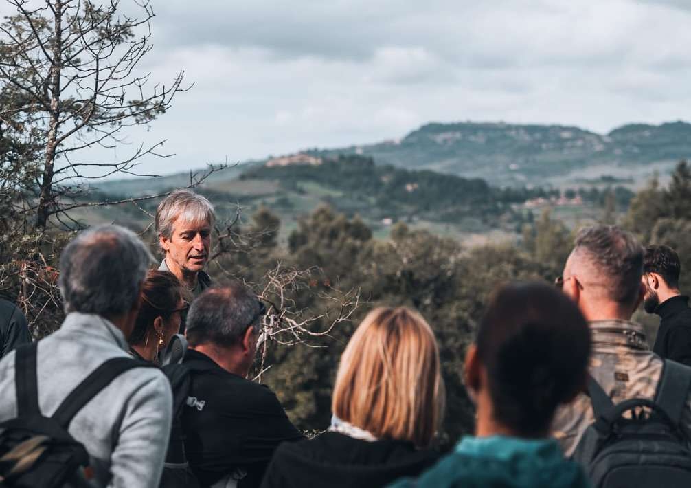 Osservazione del territorio di Volterra nelle aree boschive